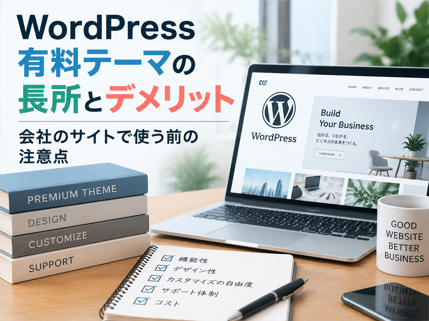 WordPress有料テーマの長所とデメリット｜会社のサイトで使う前の注意点