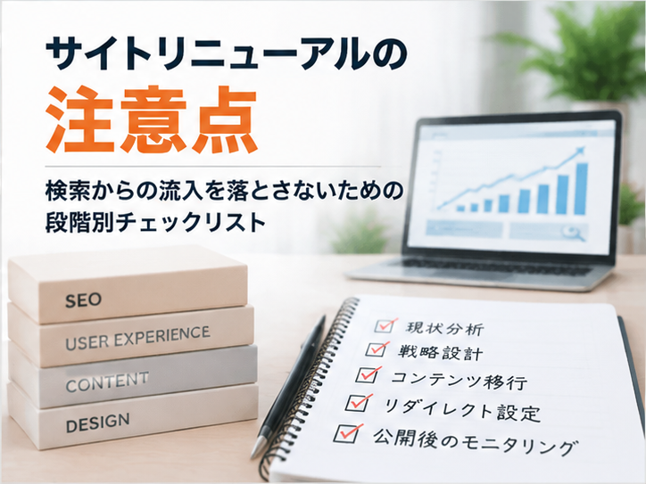 サイトリニューアルの注意点｜検索からの流入を落とさないための段階別チェックリスト