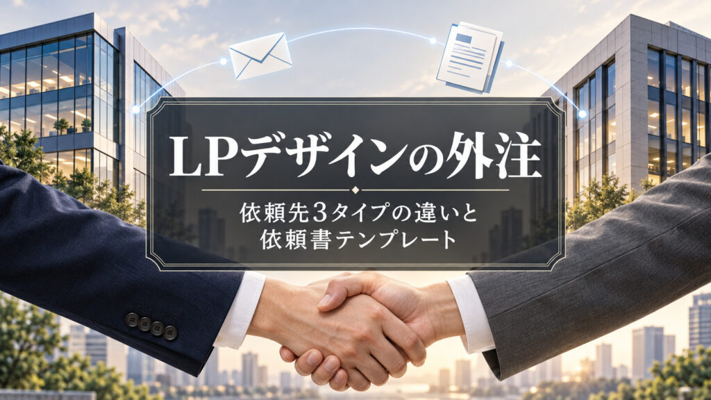 LPデザインを外注する方法｜依頼先3タイプの違いと依頼書テンプレート