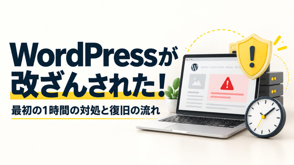 WordPressが改ざんされたときの対処｜最初の1時間にやることと復旧の進め方