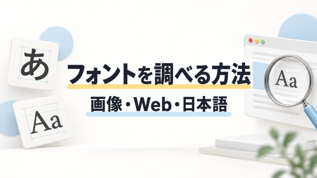フォントを検索・特定する方法｜画像・Webサイト・日本語の調べ方