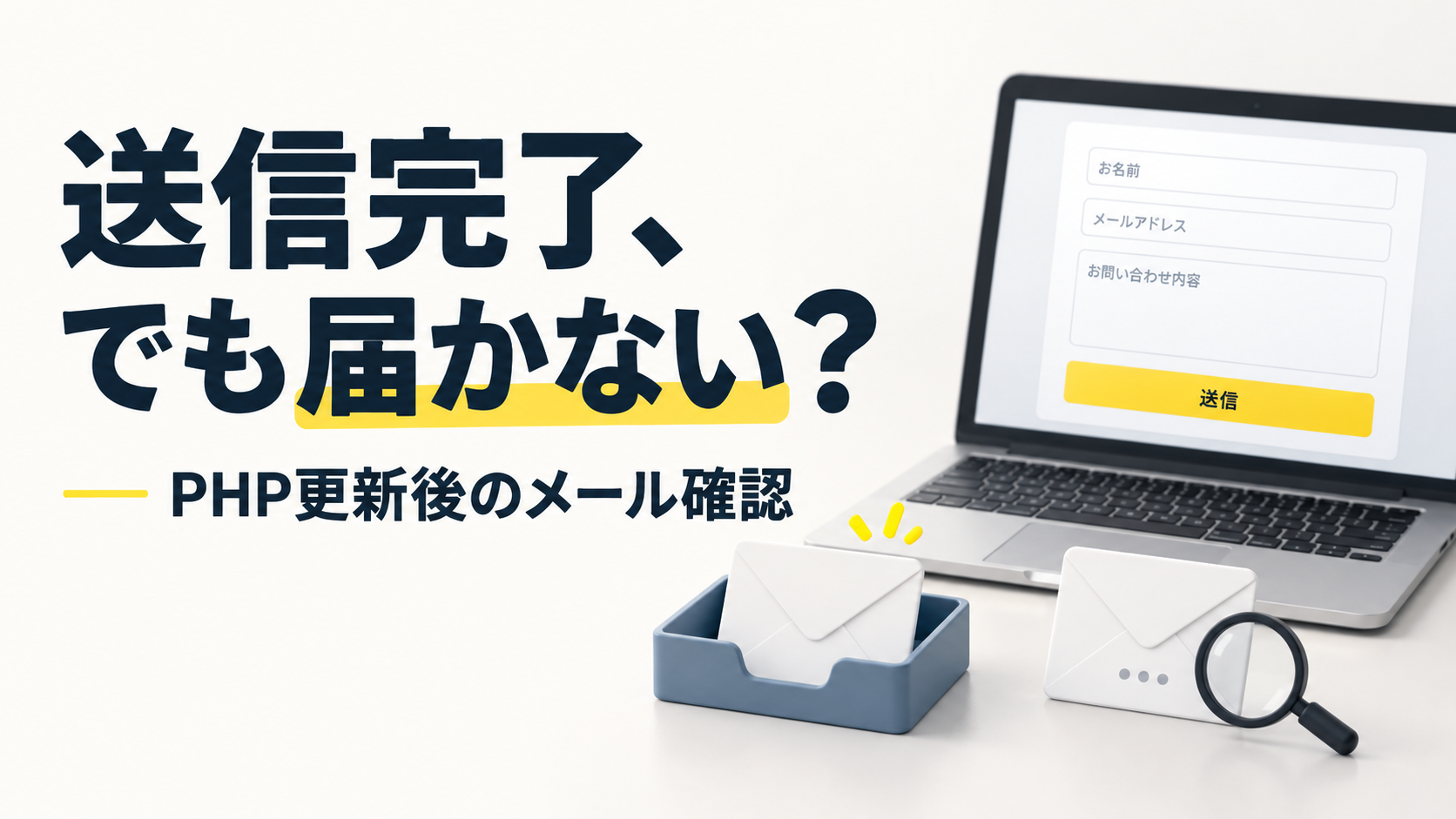 PHP更新後、問い合わせメールが届かない？「送信完了」だけでは分からない確認ポイント
