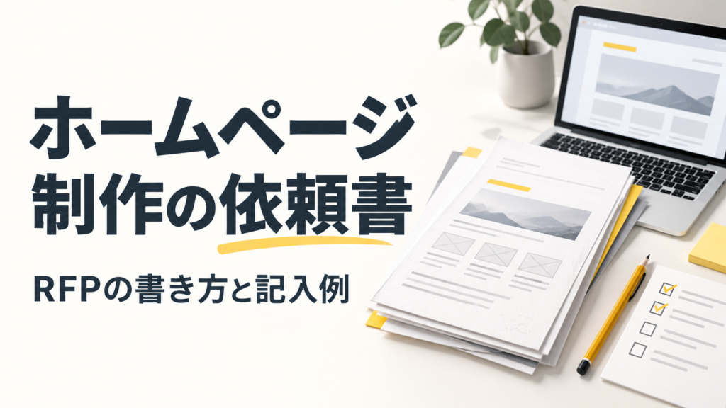 ホームページ制作の依頼書（RFP）の書き方｜テンプレートと記入例