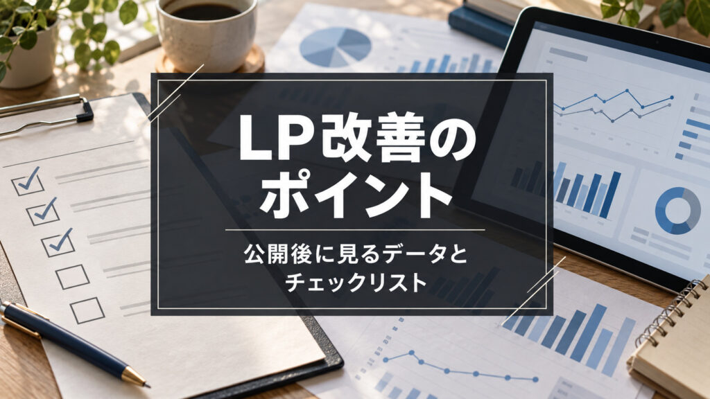 LP改善のポイント｜公開後に見るデータと改修する順番をチェックリストで
